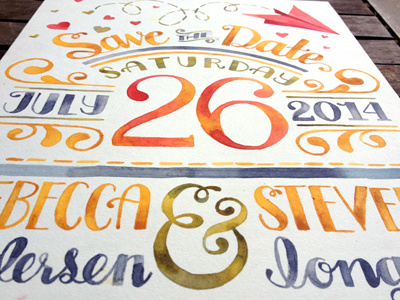 Save the Date watercolor lettering paint type ampersand lettering watercolor hand lettering typography watercolor handlettering save the date hand lettering