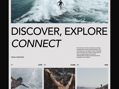 RUN WILD - landing page adventure avenir branding clean editorial elegant landing page minimal modern travel ui ui design user interface web design website wild