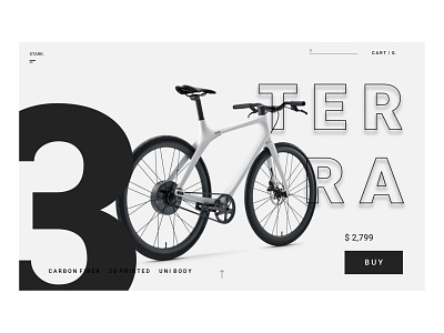 'Stark' Web-design Concept bicycle branding ecommerce minimal ui ux vector webdesign website