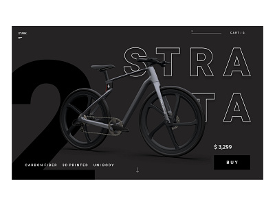 'Stark' Web-design Concept bicycle branding dark ui minimal ui ux webdesign website