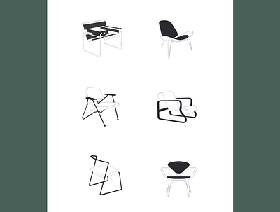 Chairs adobe illustrator illustration minimal