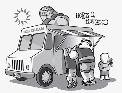 ice cream cartoon comic family illustration kids