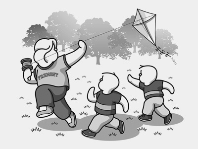 Kite boys fremont kite lawn park run