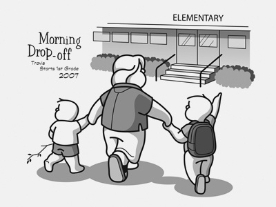 School back to school elementary morning school
