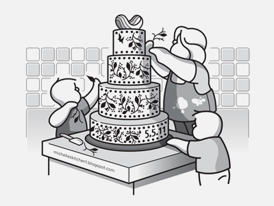 Cake cartoon family food illustration kid