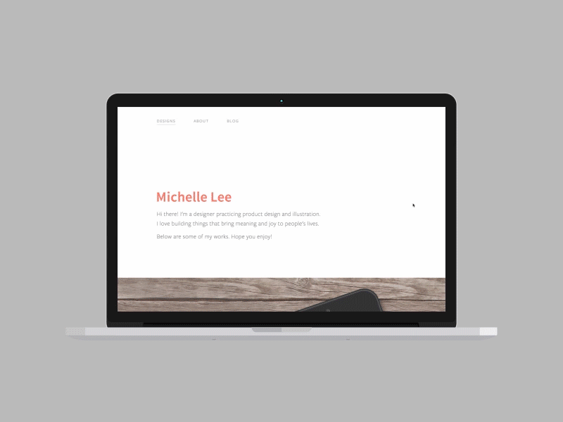 milee.co Portfolio Website flat gif illustration mobile portfolio responsive website