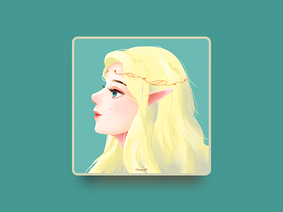 Elf head elves fairy girl illustration illustration practice punch