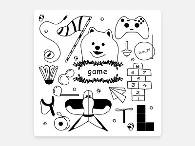 Have you played these games doodle doodle art game gamepad illustration illustration practice punch kite line draft tetris toy