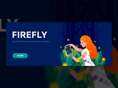 Banner - Firefly banner dark design firefly illustration illustration practice punch scenes ui