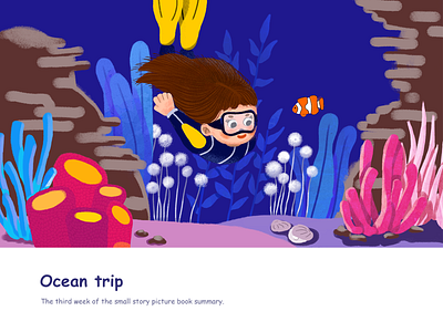 Ocean trip fairy tales illustration illustration practice punch ocean picture book short story trip yid
