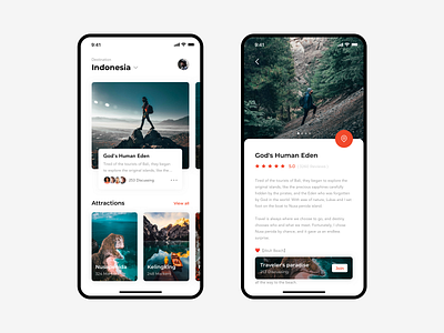 Travel Guide App guide travel ui ux 应用 简单 设计