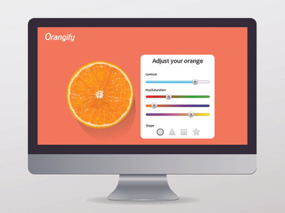 Orangify app branding dailyui design illustration typography ui website