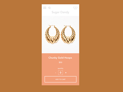 Ecommerce page for chunky gold hoops