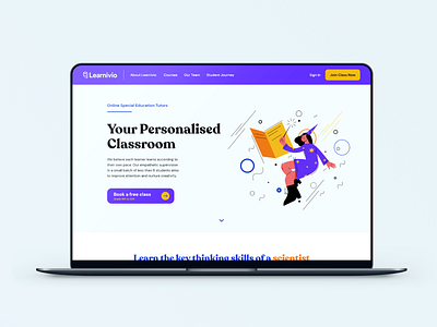 E-learning Website design for Learnivio illustraion illustration interaction design uidesign uxdesign