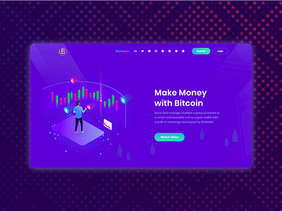 Crypto project landing page design flat front end front end design front end dev illustration ui web website