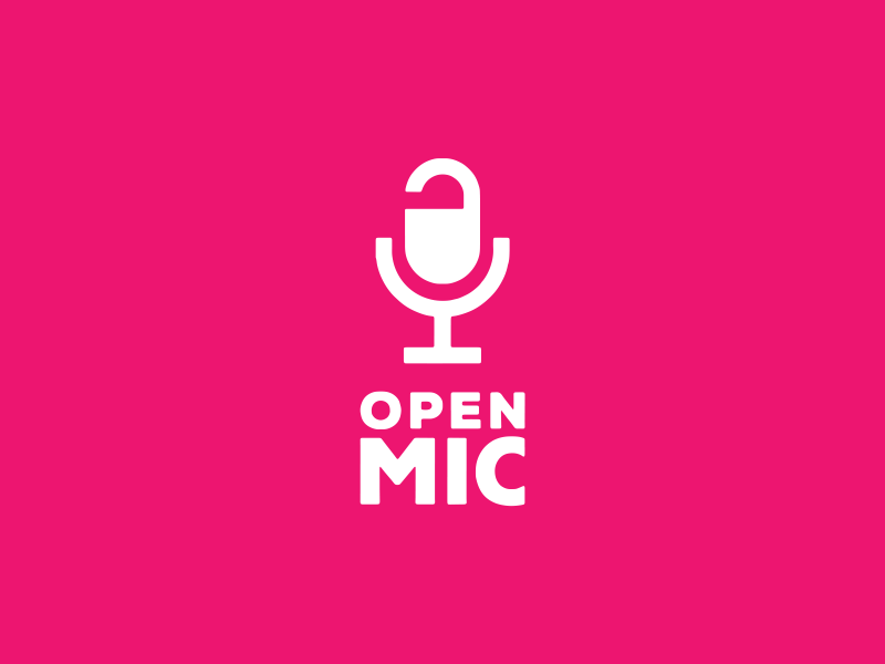 Open Mic Logo Reveal animation design illustration logo logo reveal vector