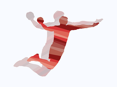Handballer. ball designer designs flat handball illustration sport vector