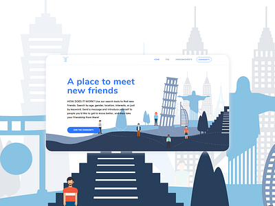 Landing page for a dating startup branding design front end front end design ui web