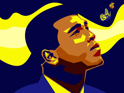 Muhammad Ali vector editorial portrait