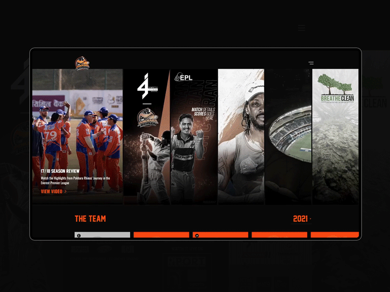 Pokhara Rhino's 2021 Website animation branding design ui