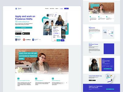 Teresa Health One Pager Concept ui web ui website