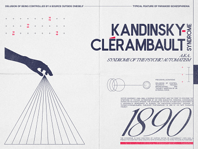 Kandinsky-Clérambault Syndrome design modern printed retro scheme typography vintage weird