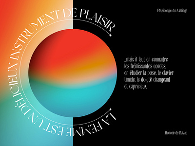Honoré de Balzac — Physiologie du mariage design layout quote typography