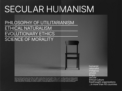 SECULAR HUMANISM design layout typography