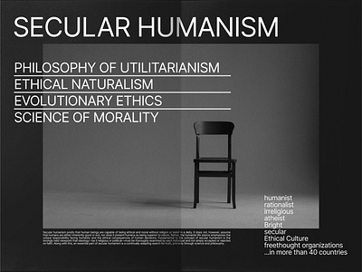 SECULAR HUMANISM design layout typography