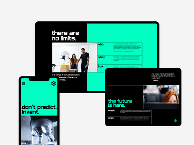 Future bright contemporary contrast design mint modern tech typography ui web web design