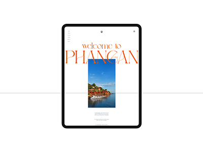 Welcome to Phangan clean contrast design ipad layout modern typography ui web web design white