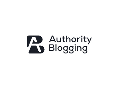 Authority Blogging ab blogging brand identity corporate creative flat icon lettering lettermark logo minimalist modern monogram