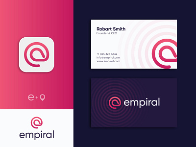 empiral best place logo brand identity branding creative e flat icon lettermark location logo modern pin place professional logo tourism travel unique