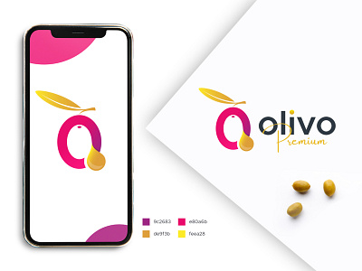 Olivo Premium brand identity branding creative flat icon logo minimalist modern monogram negative space oil olive premium professional unique