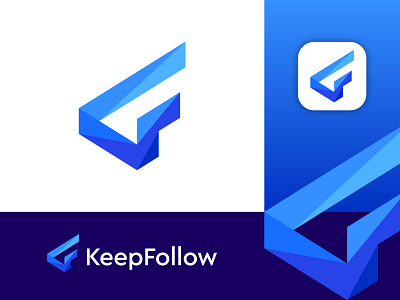 Keep Follow brand identity branding creative finance icon kf lettermark logo minimalist modern monogram professional