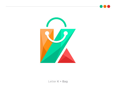 Letter K & Bag abstract app bag brand identity colorful creative ecommerce icon k lettermark logo logo mark logo type minimal modern monogram online store professional shopping unique