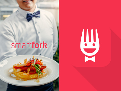 Smart Fork app logo brand identity clean contemporary corporate flat food app food delivery app fork logo design logo design trend logo designer logo mark minimalist modern restaurant restaurant app simple unique website logo