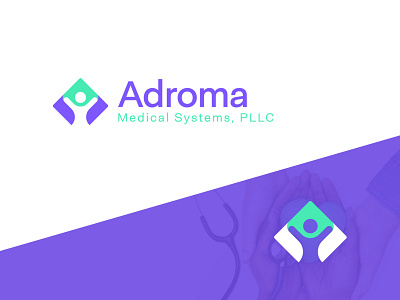 Adroma | Medical System brand identity care creative flat health health care human icon life logo design medical modern professional