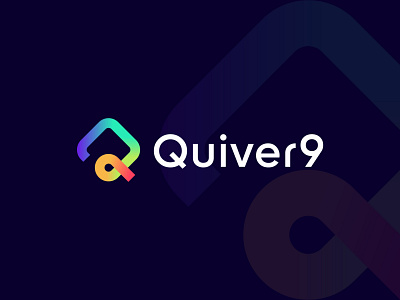 Quiver 9 app logo best colorful logo brand identity colorful creative flat icon letter mark logo designer logo mark modern professional q letter vibrant