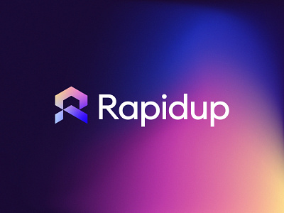 Rapidup brand identity colorful flat grow up letter mark logo logo mark modern moving professional r letter vibrant
