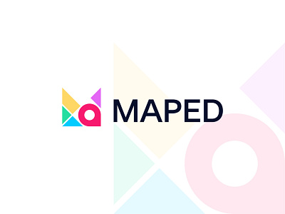 Maped app logo brand identity branding flat icon location logo design logo type map modern pin logo place smart logo