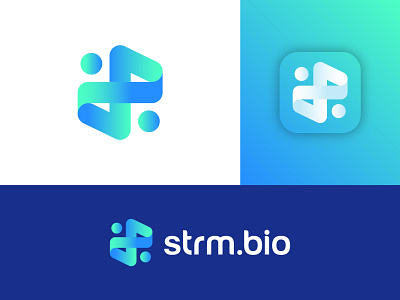 Strm.Bio app icon app logo best logo designer bio bio tech biology brand identity business logo contemporary icon logo logo design modern professional s letter symbol technology visual identity