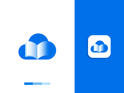 Cloud + Book abstract cloud app logo book book logo book symbol brand identity cloud cloud book cloud logo cloud study cloud symbol deucare e book e learning education logo design modern online study professional study