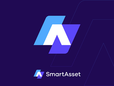 Smart Asset a letter abstract logo asset brand identity digital asset finance flat icon logo mark logotype modern professional s letter smart asset symbol