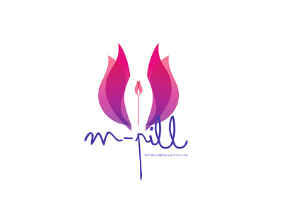 M-Pill branding feminine flowers logo lotus menopause woman women