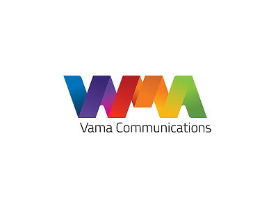Vama Communications colourful communications logo typography vama
