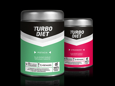 "Turbo Diet" Protein powder packaging design