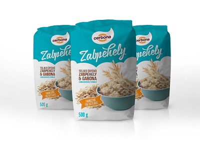 Cerbona Zabpehely csomagolásterv csomagolasdesign csomagolastervezes foodpackaging oatflakes oatflakespackaging packagingdesign zabpehely