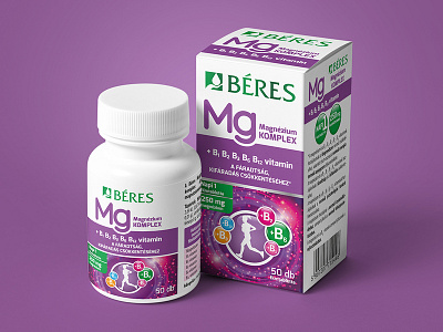 Packaging design - "Béres" Magnesium vitamins packagingdesign vitamins