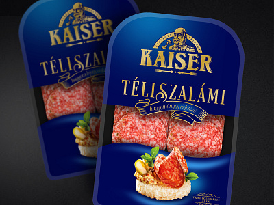 Packaging design for hungarian coldcuts "Kaiser"